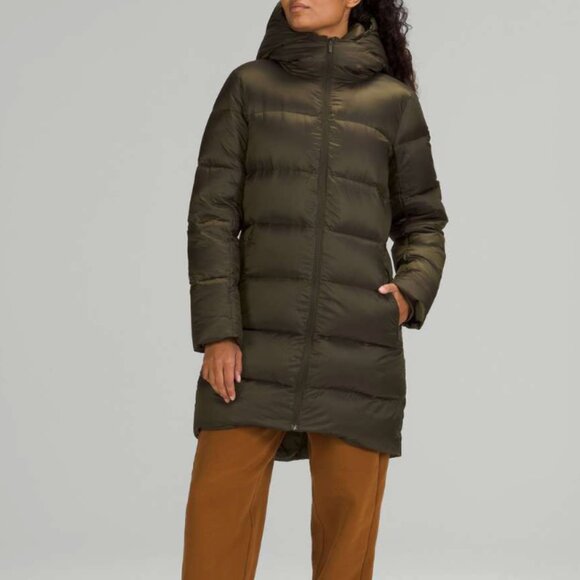 (0217) Lululemon Winter Warrior 3-in-1 Parka Dark Olive sz 12 ($698) - Picture 1 of 8